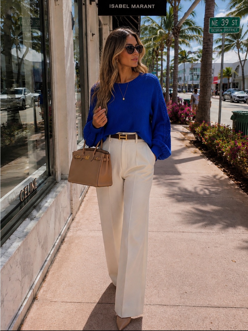 Abound Royal Blue Textured Blouson Sweater NWT
